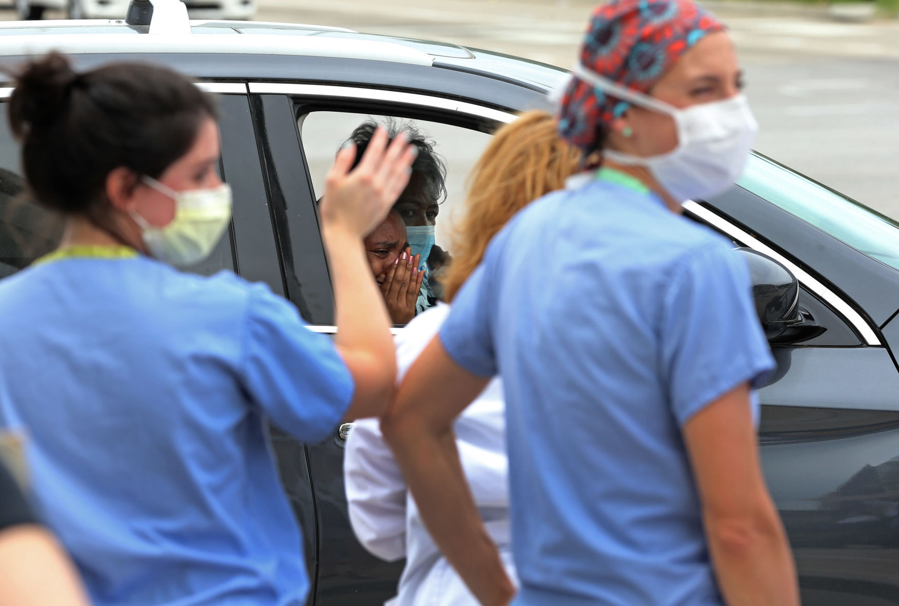 White coats protest for Black Lives Matter